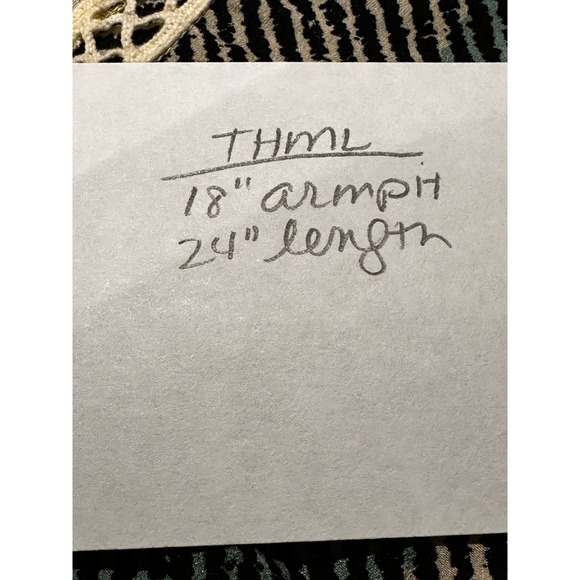 THML Top‎ Womens Small Green Beige Striped Eyelet Neckline Keyhole Sleeveless - Picture 9 of 9